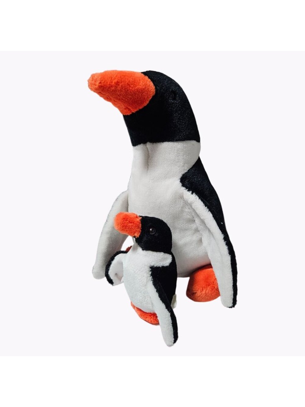 Sea World Penguins 17 Inch Plush Mamma and Baby Black White Birds Stuffed Animal